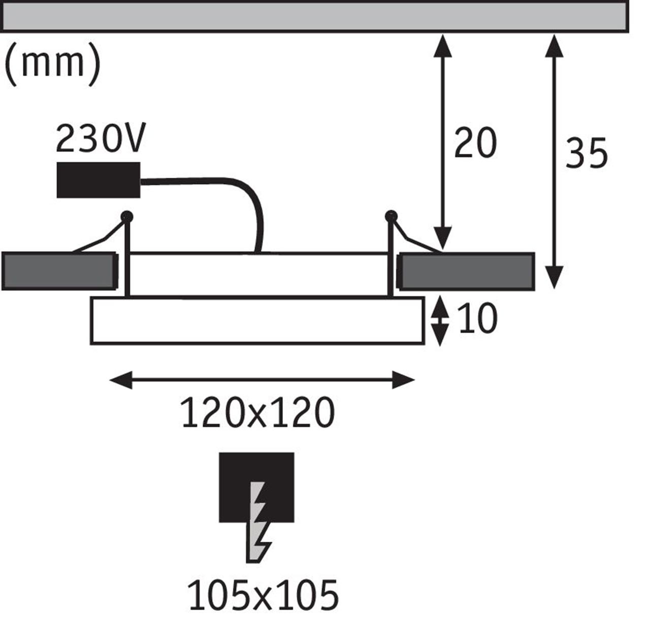 Встраиваемый светодиодный светильник Paulmann Panel Areo 92940