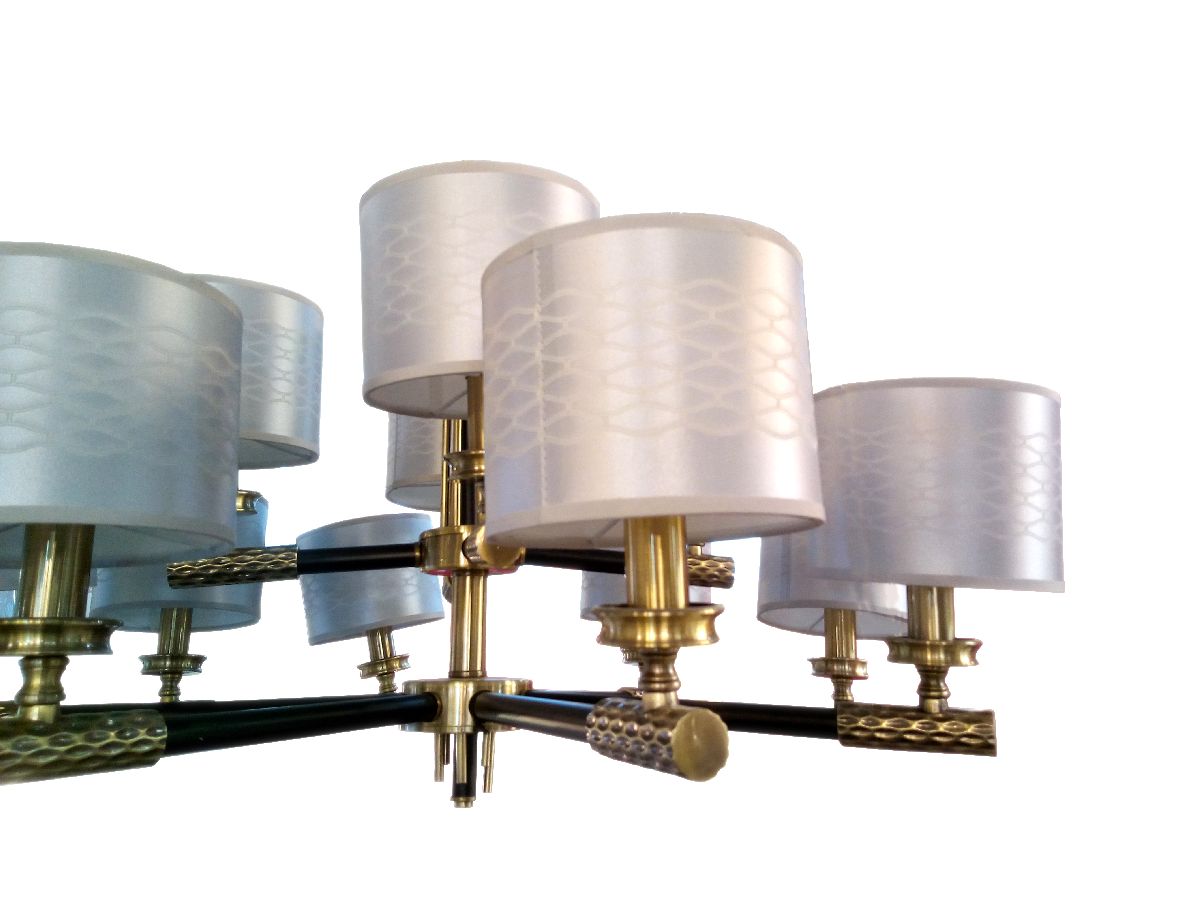 Подвесная люстра Elvan LU-39320/12-E14-BrBlWh