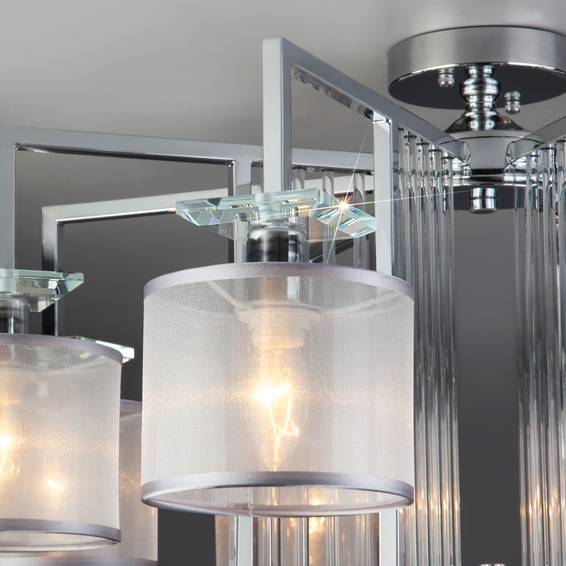 Потолочная люстра Eurosvet Fargo 60123/8 хром Smart (60108/8)