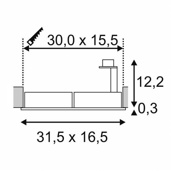 Встраиваемый светильник SLV New Tria 1 QRB111 113800