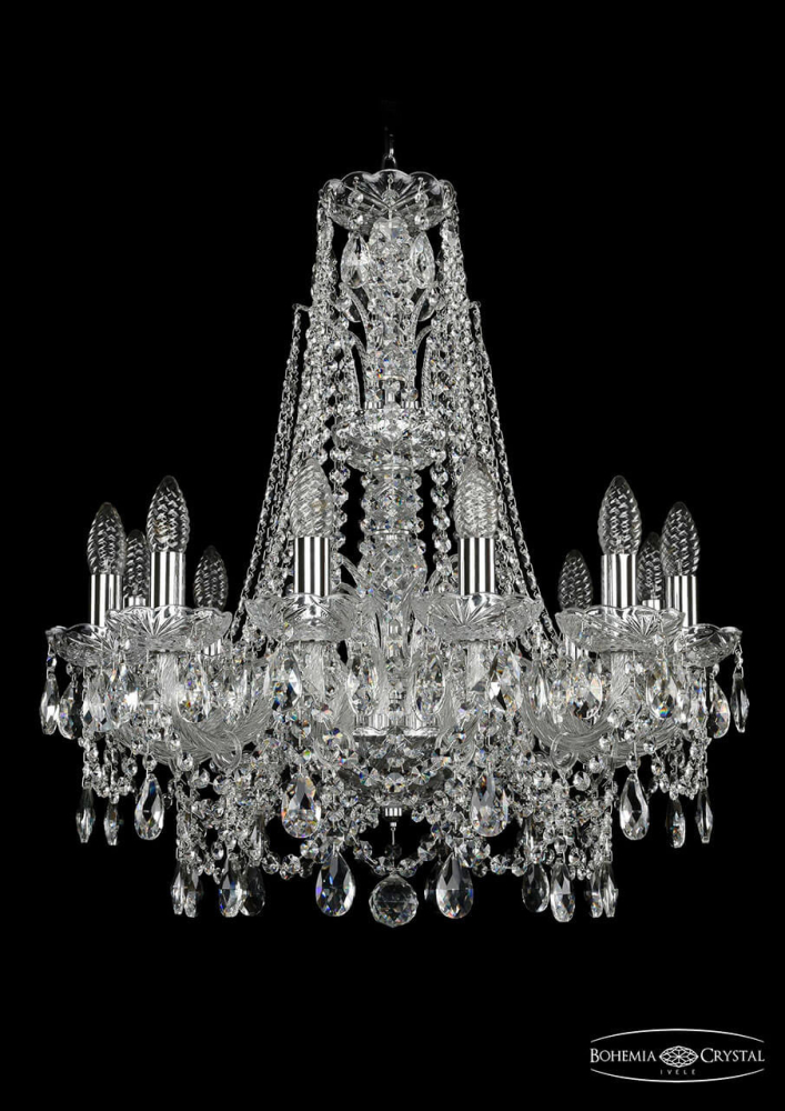 Подвесная люстра Bohemia Ivele 1411/12/195/XL-65/Ni