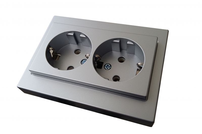 Розетка двухместная Liregus Epsilon 28-1761