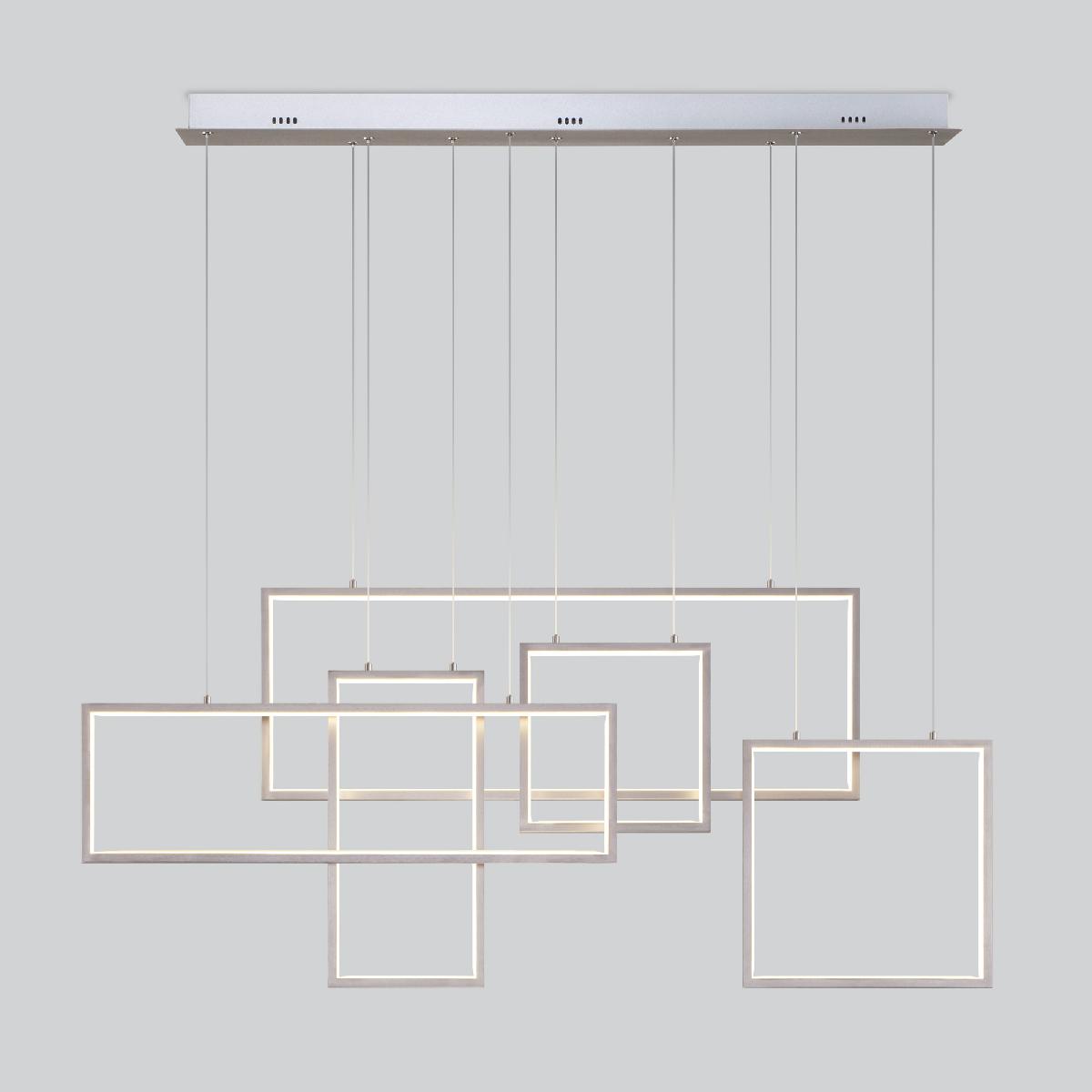 Подвесная светодиодная люстра Eurosvet Smart Direct 90278/5 сатин-никель