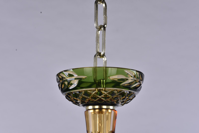 Подвесная люстра Bohemia Ivele Crystal 1308/12+6/360/2d G Am/Amber-Green/H-1J
