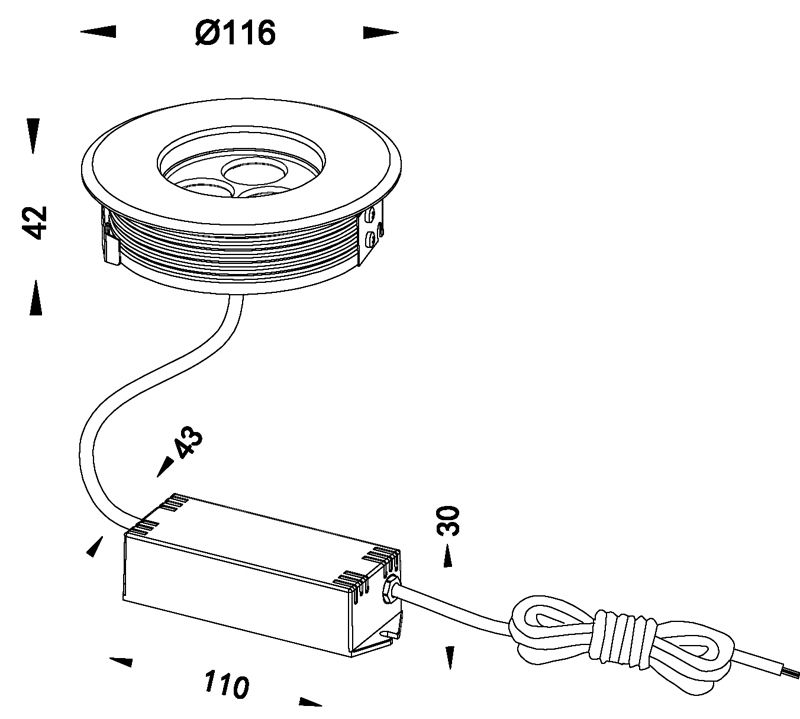 Уличный светильник Deko-Light Flat 100111