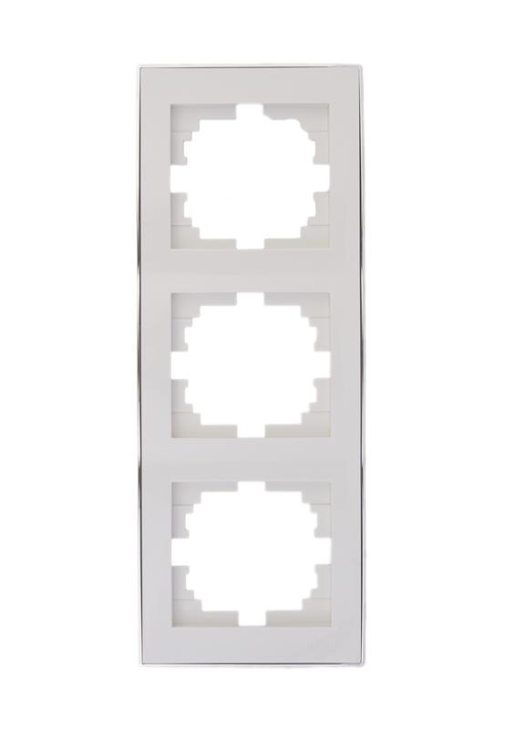 Рамка 3-местная вертикальная Lezard Rain 703-0225-153