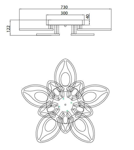 Потолочная люстра Rivoli Bocciolo 6008-108 Б0038160
