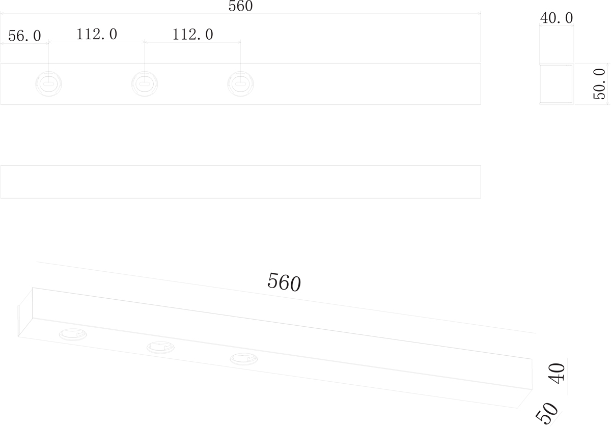 Основание для накладного светильника Donolux DL18629/3Kit W Dim