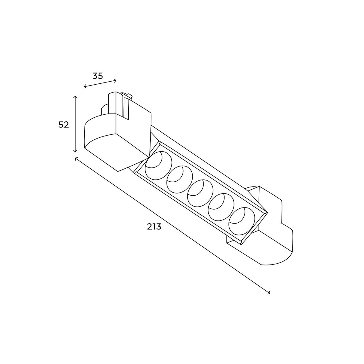 Трековый однофазный светильник Hesby Lighting Skylite HSBL_0025