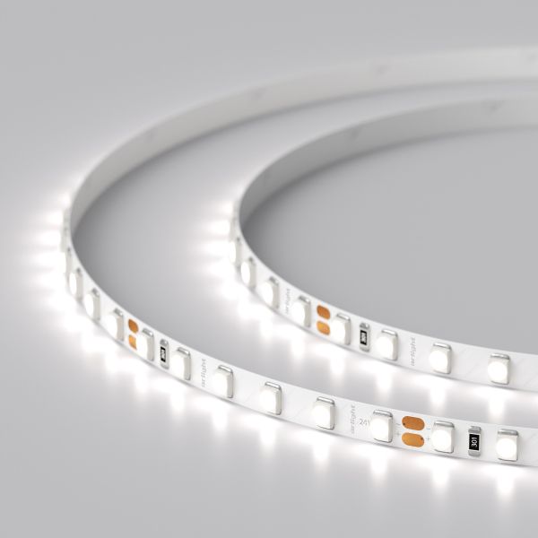 Светодиодная лента Arlight RT-A120-5mm 24V White6000 (9.6 W/m, IP20, 2835, 5m) 015651(2)