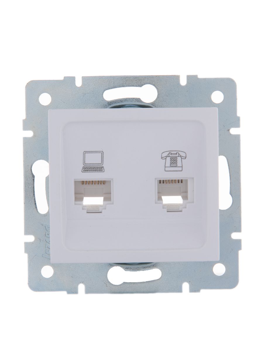 Розетка компьютер+телефон Lezard Karina 707-0288-143