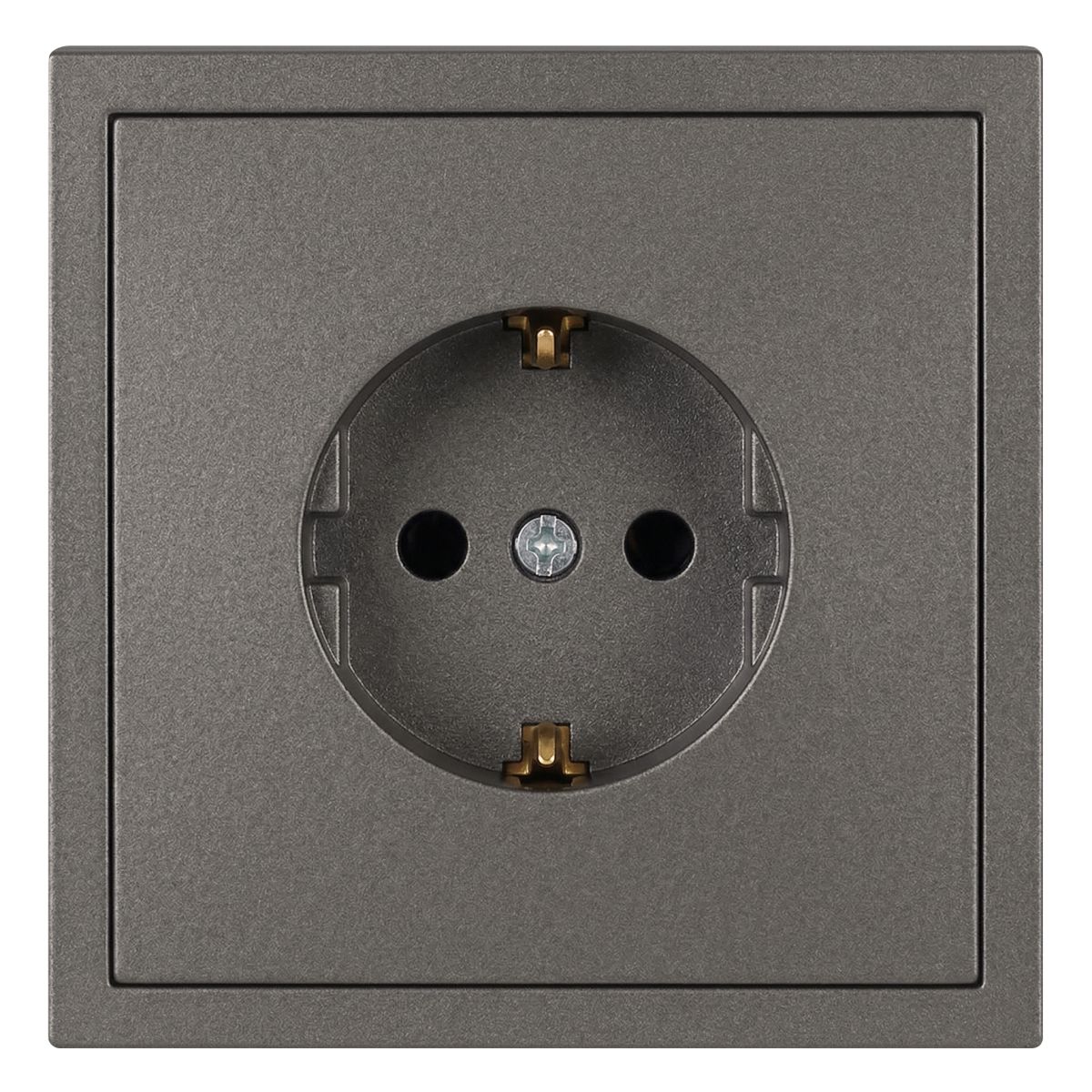 Розетка ЭРА Galaxy 15-2101-07 c заземлением 2P+E Schuko 16А-250В IP20 титан Б0070631