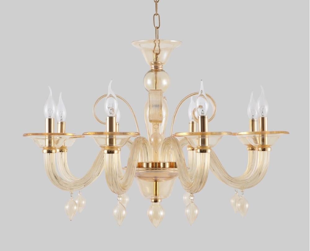 Подвесная люстра Crystal Lux Caetano SP-PL8 Amber