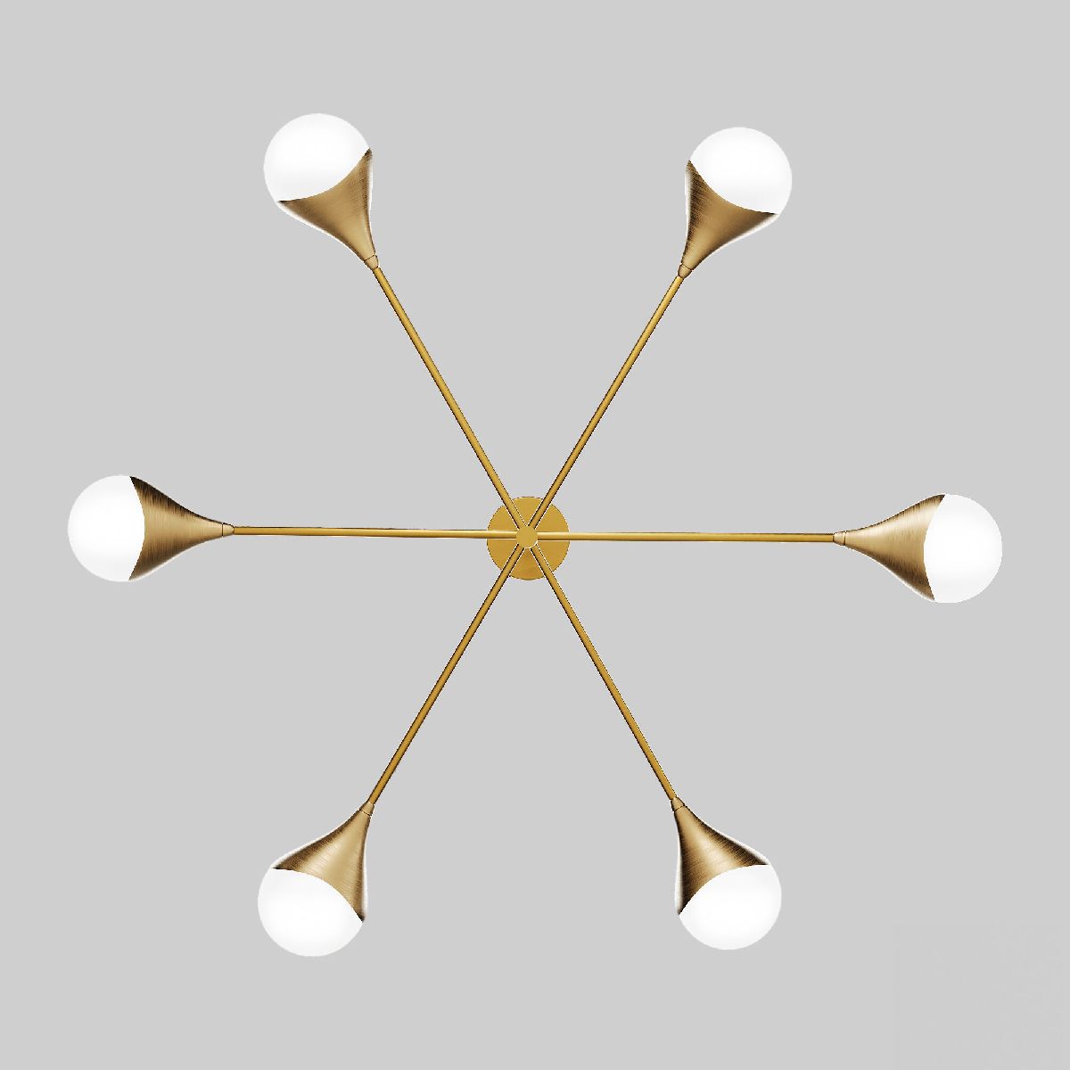 Люстра на штанге Eurosvet 60168/6 латунь Smart a068272