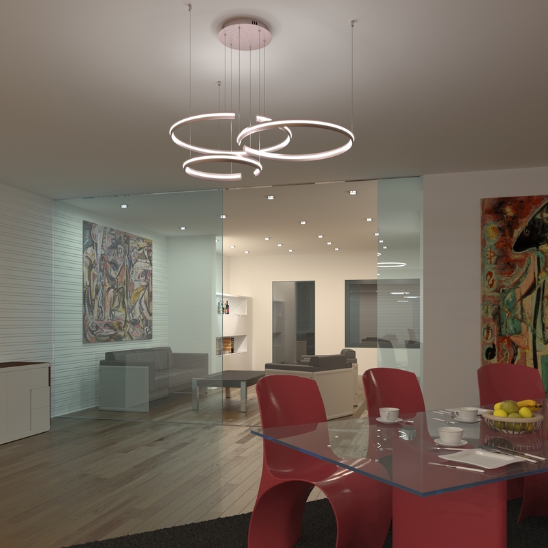 Подвесная люстра Eurosvet Gap 90280/3 сатин-никель Smart