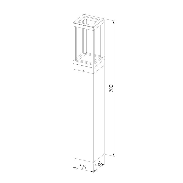 Ландшафтный светодиодный светильник Elektrostandard Frame 1529 TECHNO LED серый 4690389172373  a051860