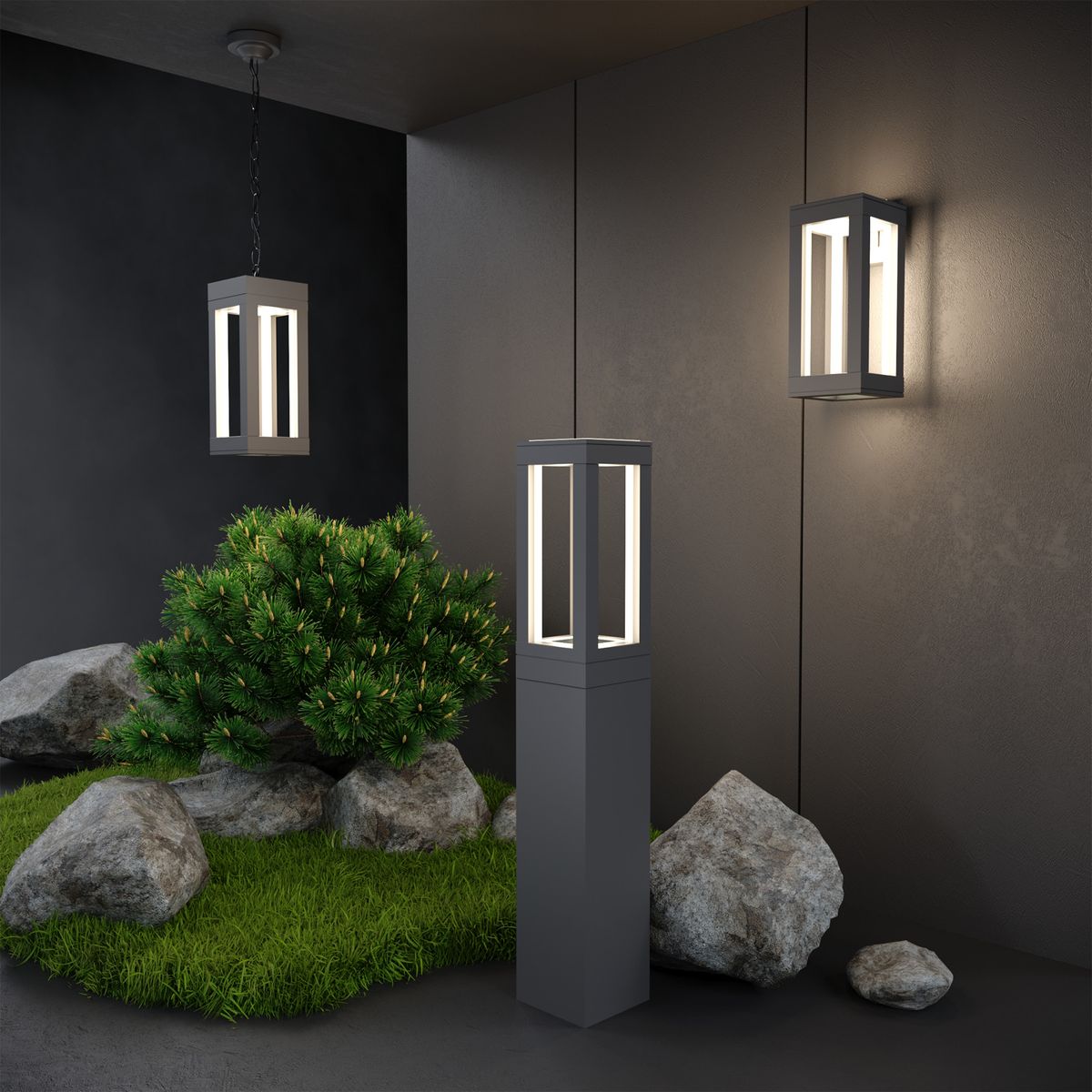 Ландшафтный светодиодный светильник Elektrostandard Frame 1529 TECHNO LED серый 4690389172373  a051860