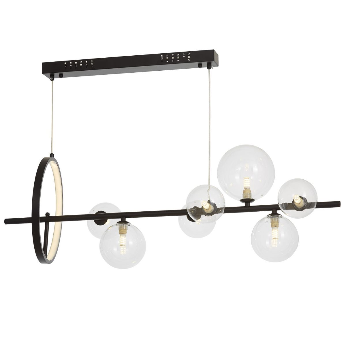 Подвесная люстра Lumina Deco LDP 7033-7 BK+CL