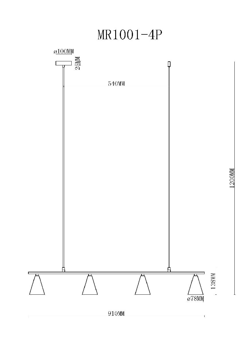 Подвесной светильник MyFar Milla MR1001-4P