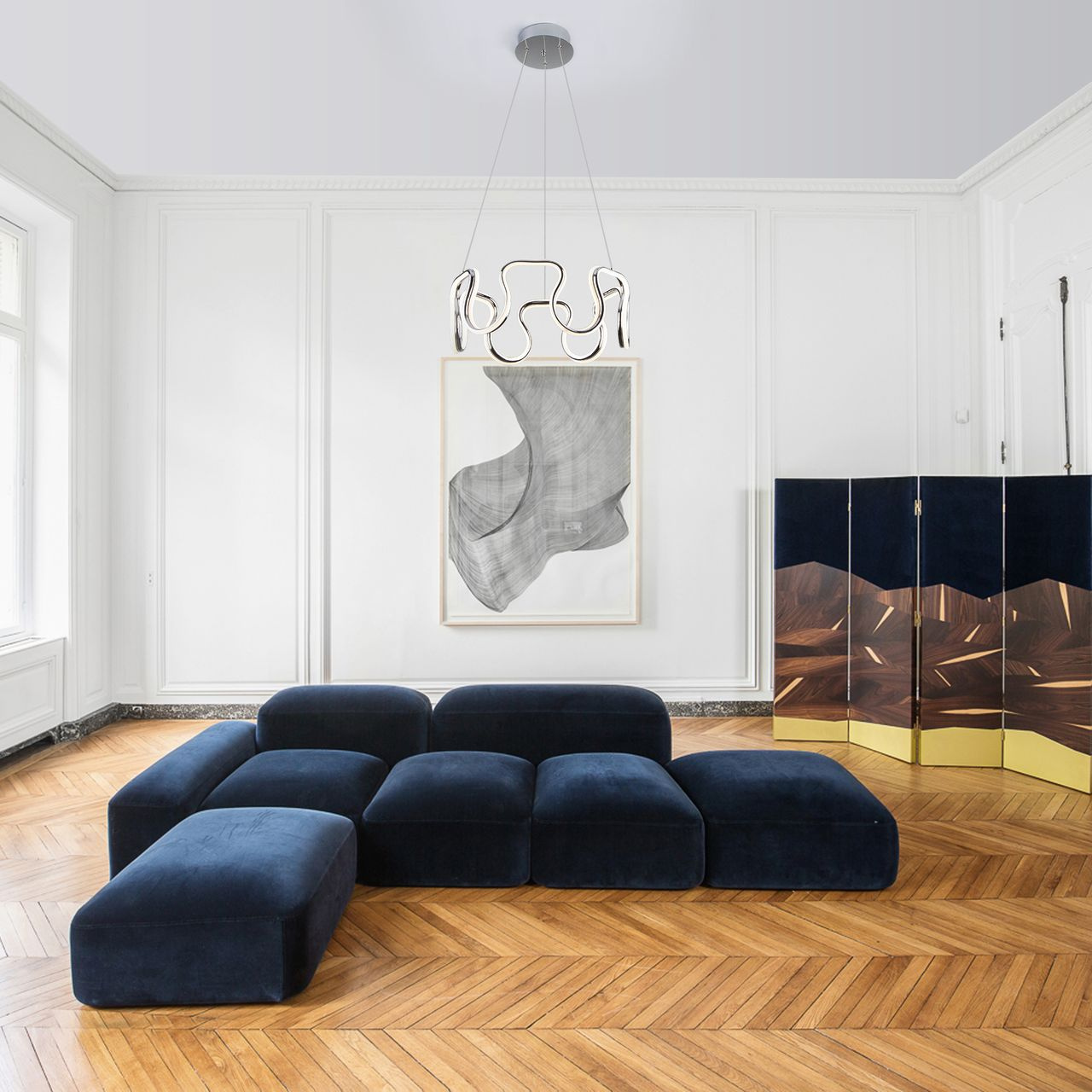 Подвесной светодиодный светильник Eurosvet Sorge 90171/2 хром