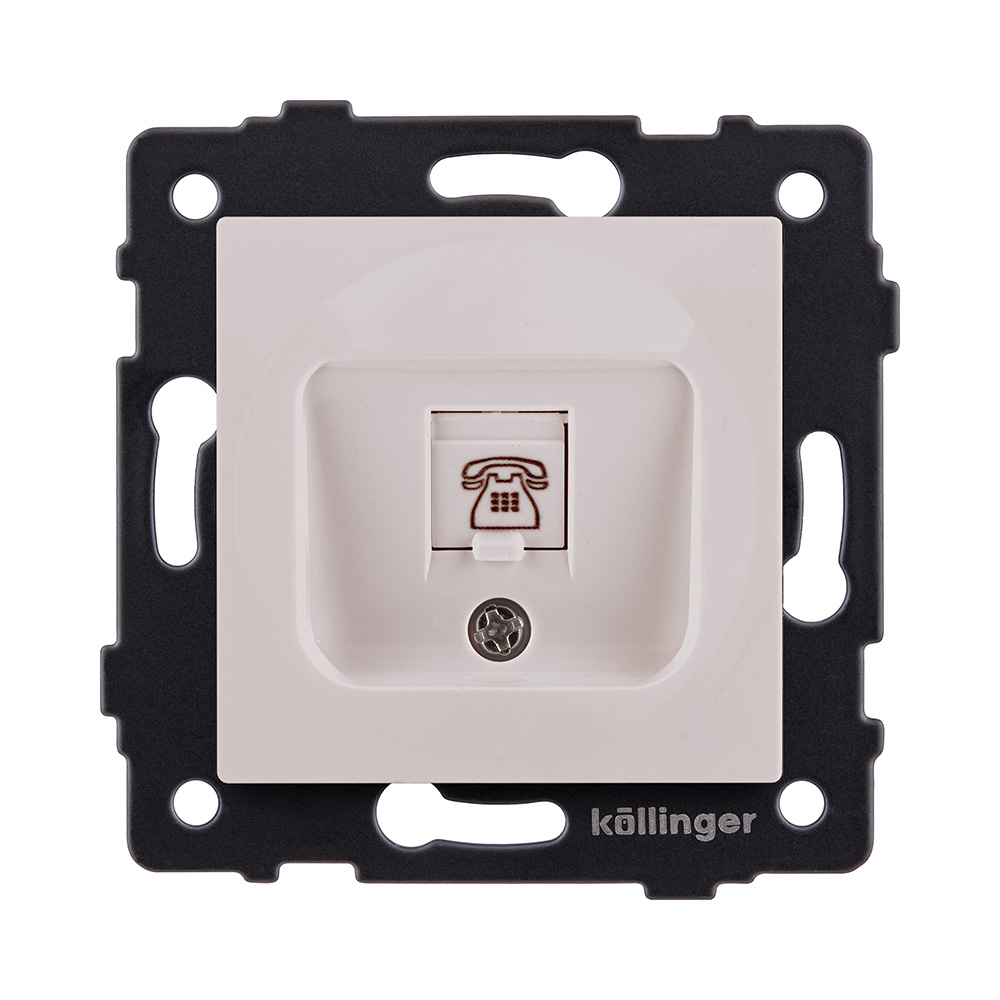 Розетка телефонная RJ11, кашемир матовый Kollinger REA-009CM для Aspekt, Eleganz, Reflex