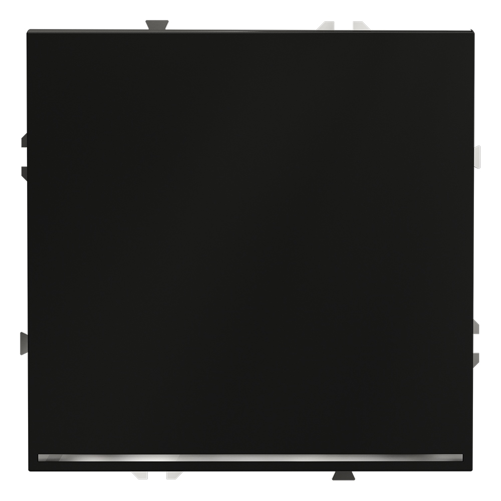 Проходной переключатель одноклавишный с подсветкой Voltum S70 VLS010408 (черный матовый)