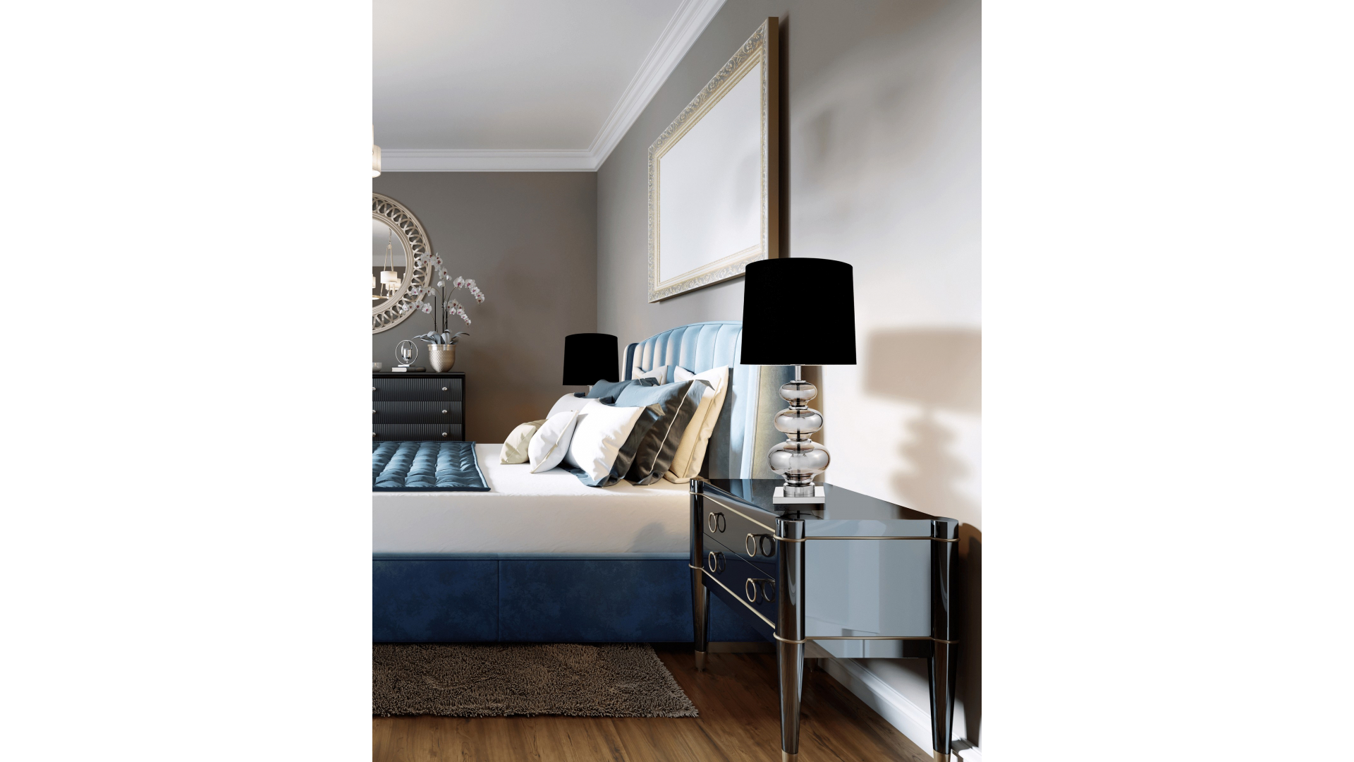 Настольная лампа Lumina Deco Briston LDT 303 CHR+BK