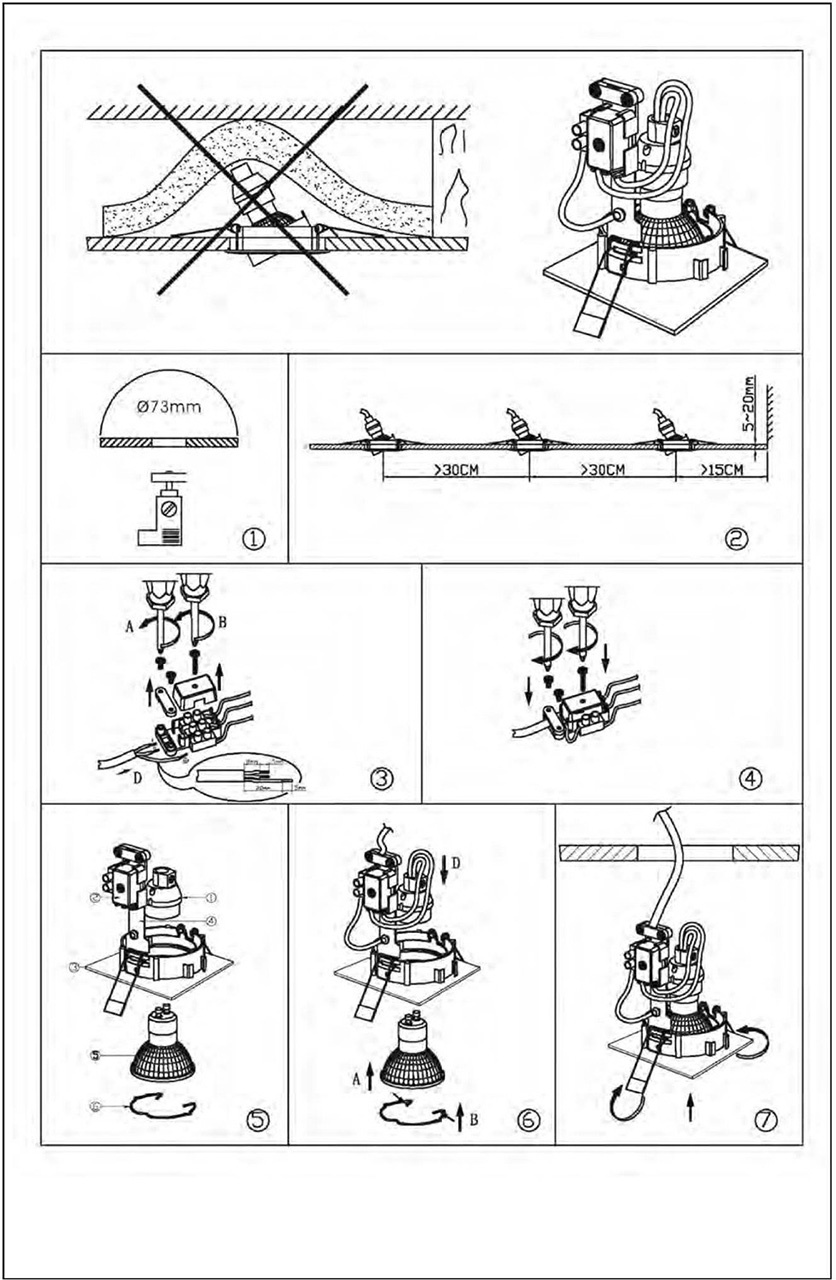 Встраиваемый светильник Lucide Focus 11002/05/31