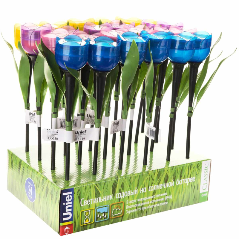 Светильник на солнечных батареях (UL-00004275) Uniel Promo USL-C-651/PT305 Tulip Set 24