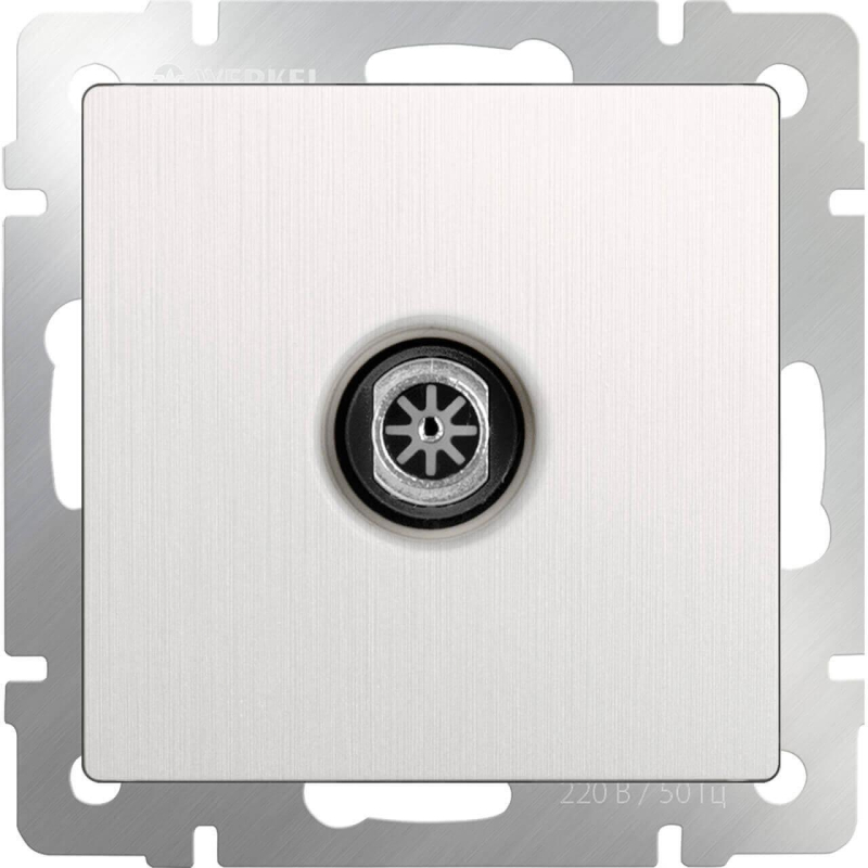 ТВ-розетка Werkel оконечная перламутровый рифленый WL13-TV 4690389124464