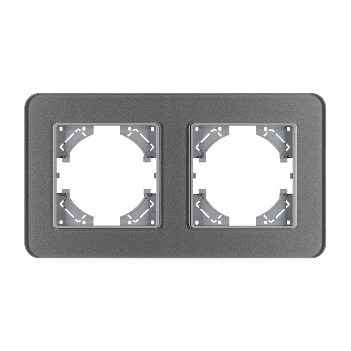 Рамка на 2 поста стеклянная Arlight FRM-OMALI-GS-2-GR 049694