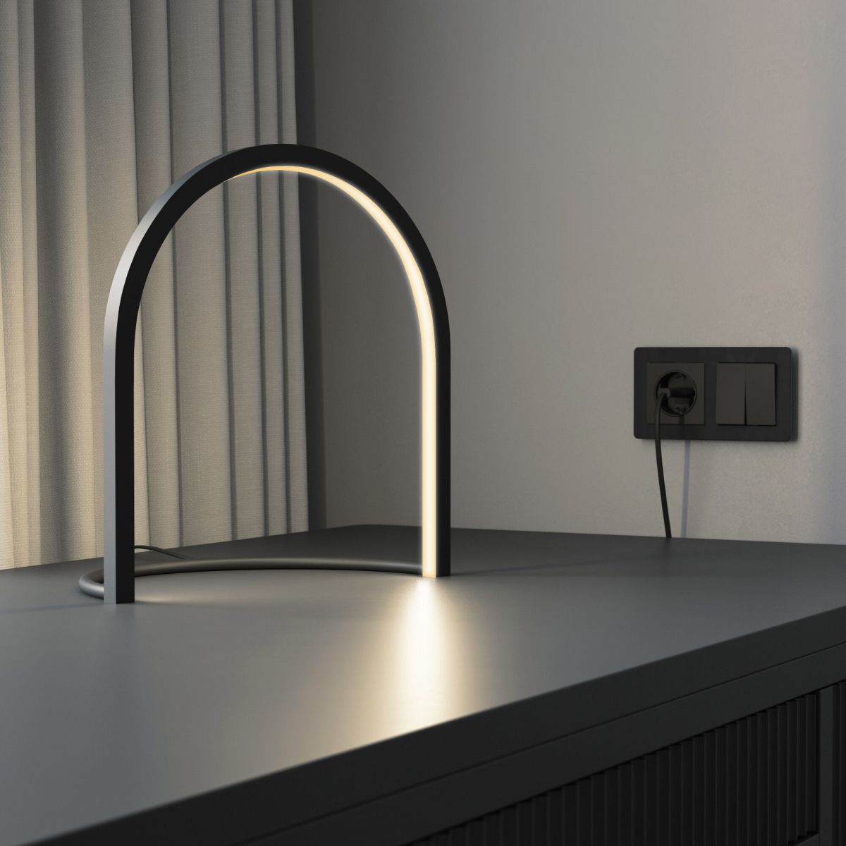 Настольная лампа Eurosvet Over 608051 LED черный a071222