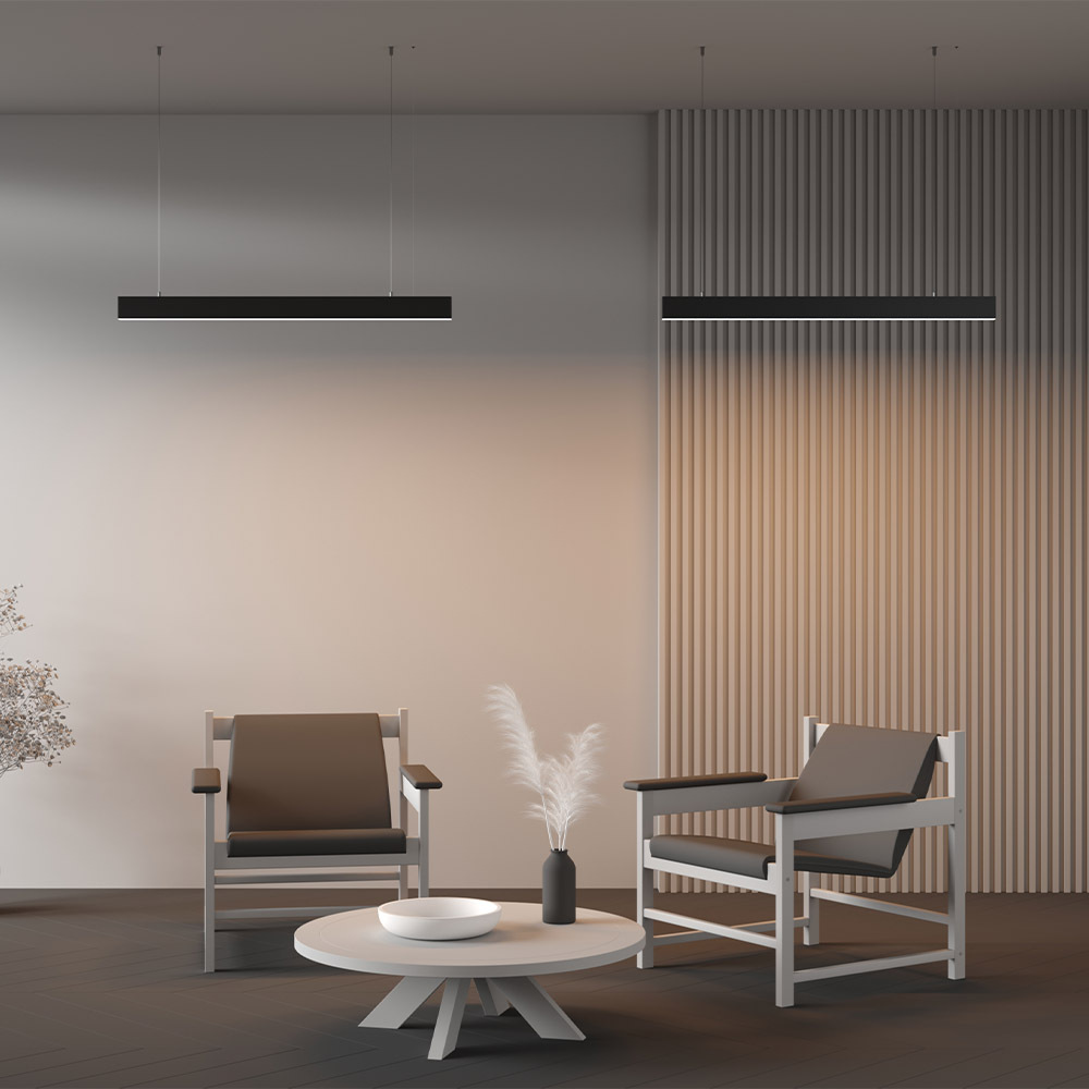 Линейный подвесной светильник Maytoni Technical 3000K 35x67 (Черный, 1 м) LL312043