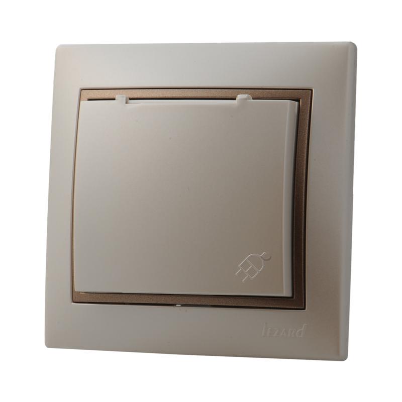 Розетка с/з с крышкой Lezard Mira 701-3031-123