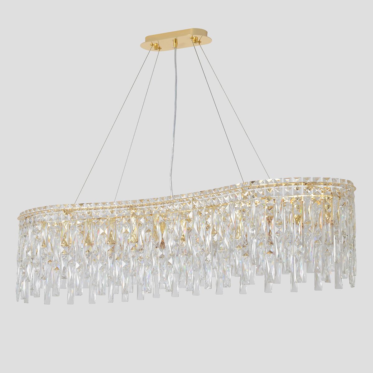 Подвесная люстра Crystal Lux ABRIL SP12 L1200 GOLD