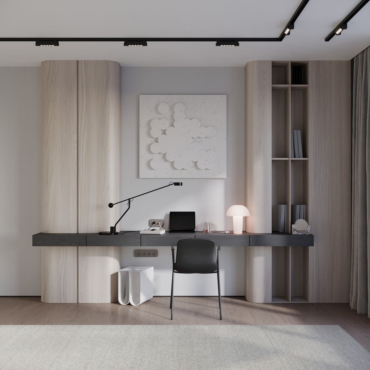 Шинопровод однофазный накладной с заглушкой и вводом питания Hesby Lighting Skylite HSBL_0173