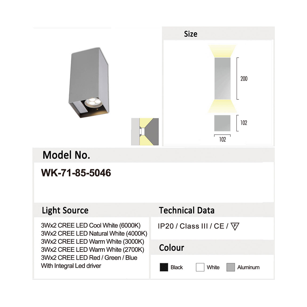 Настенный светильник Delight Collection 7185 71-85-5046 warm white silver