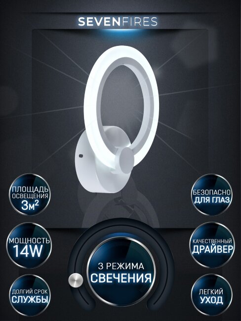 Бра Seven Fires Leyni SF5006/1W-WT