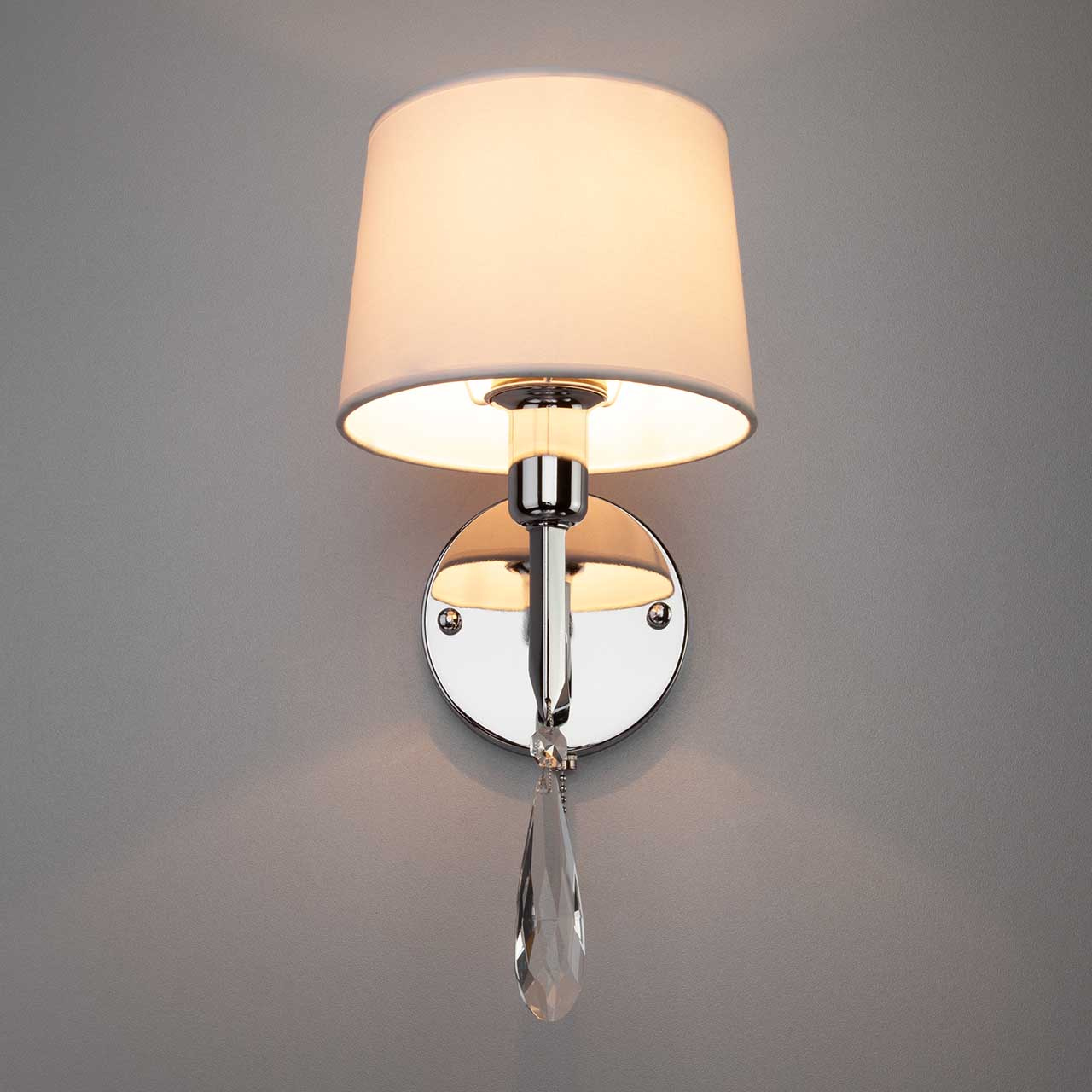 Бра Eurosvet Madera 10093/1 хром/прозрачный хрусталь Strotskis