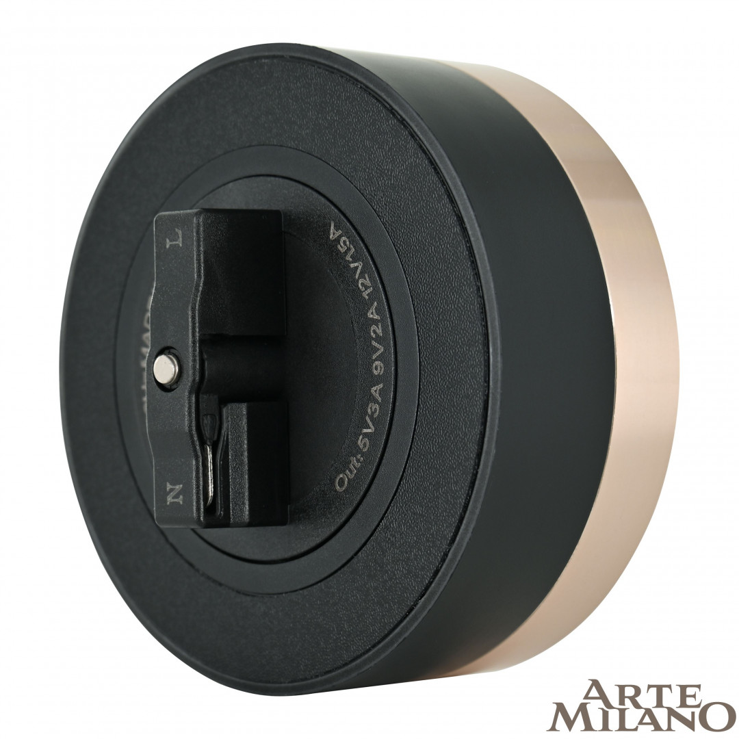 Трековая розетка Arte Milano Am-track-sockets 380066TS LED/USB-Type-C Gold
