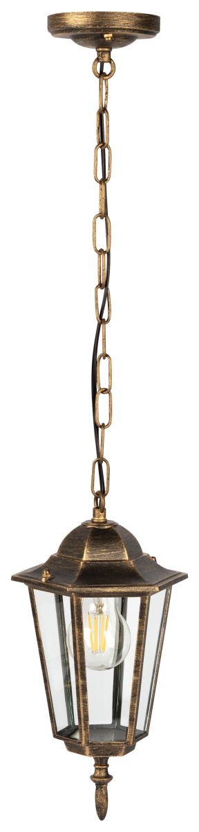 Уличный подвесной светильник ЭРА Веледа GBS-104-BR-0810 230В Е27 IP54 бронза Б0071481