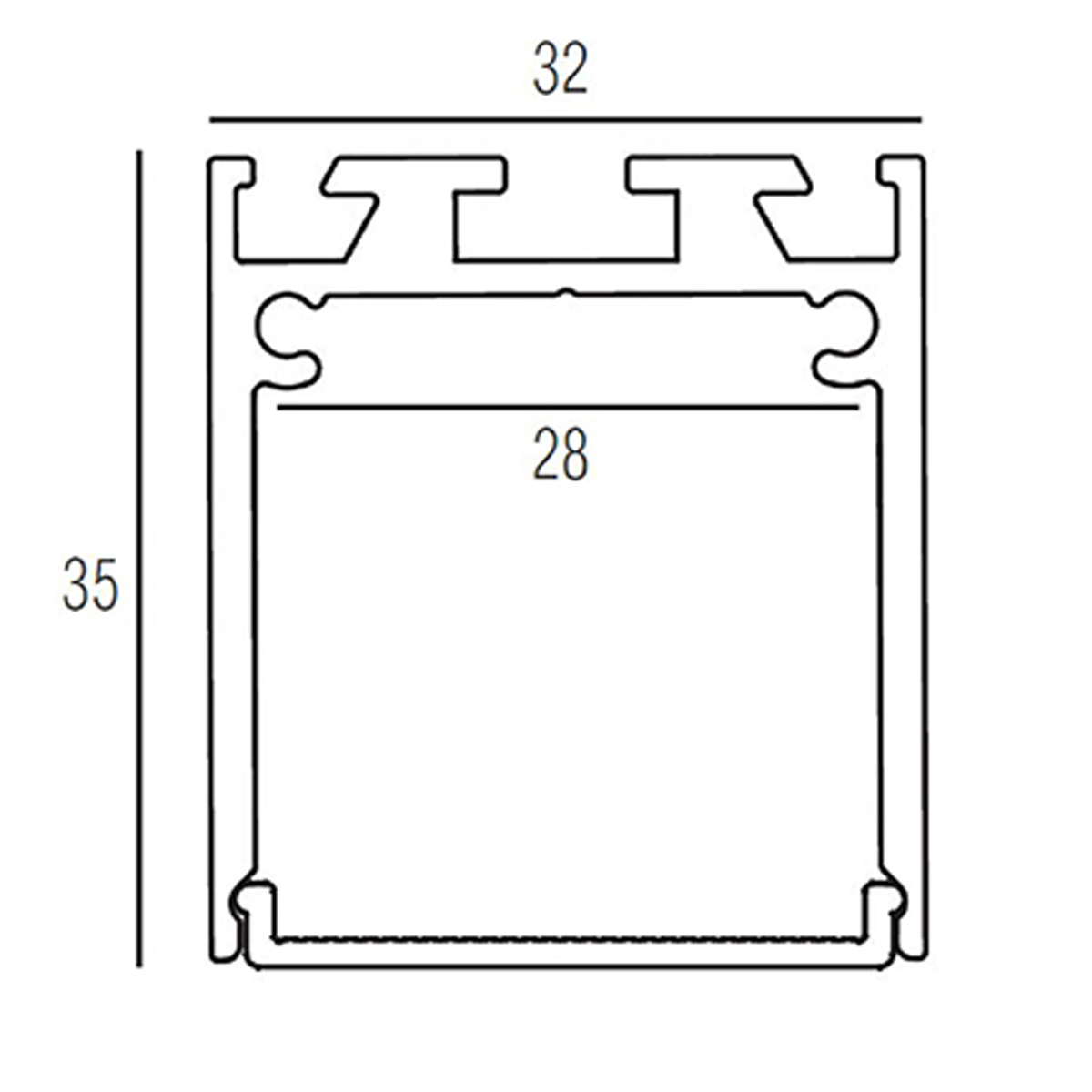 Алюминиевый профиль Donolux DL18506RAL9003