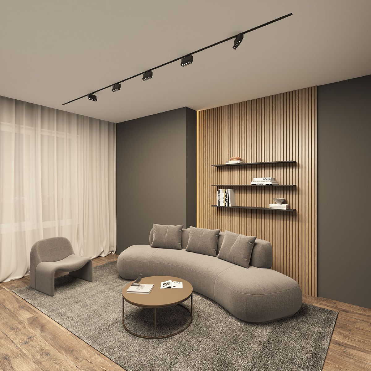 Трековый однофазный светильник Denkirs Edder DK6446-BK