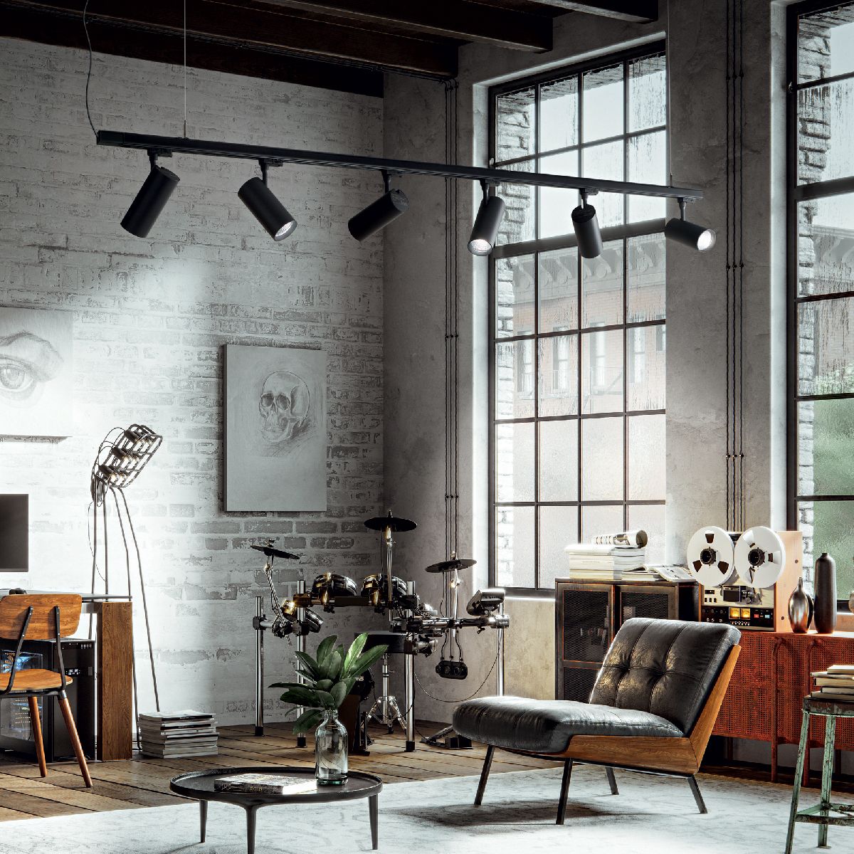 Трековый трехфазный светильник Ideal lux SMILE 20W CRI80 24° 3000K BK 189642