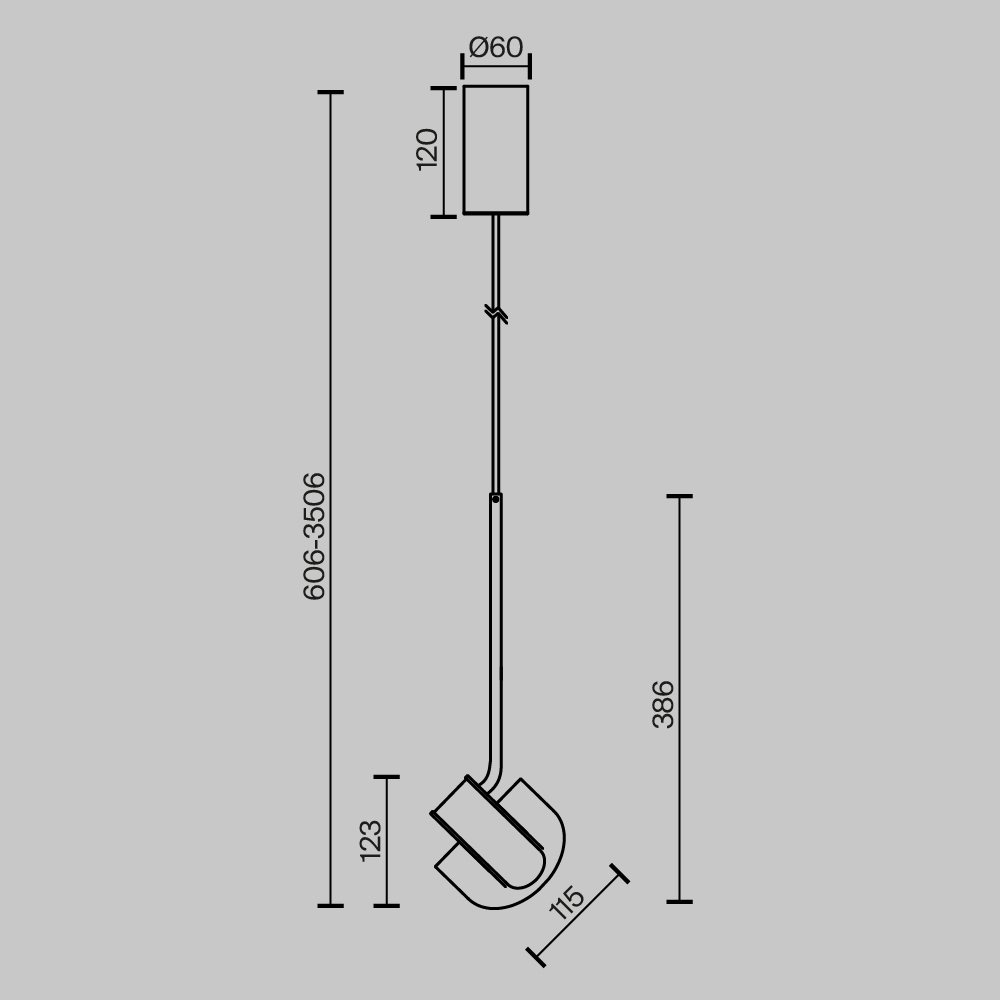 Подвесной светильник Maytoni Levix MOD459PL-L7BSK
