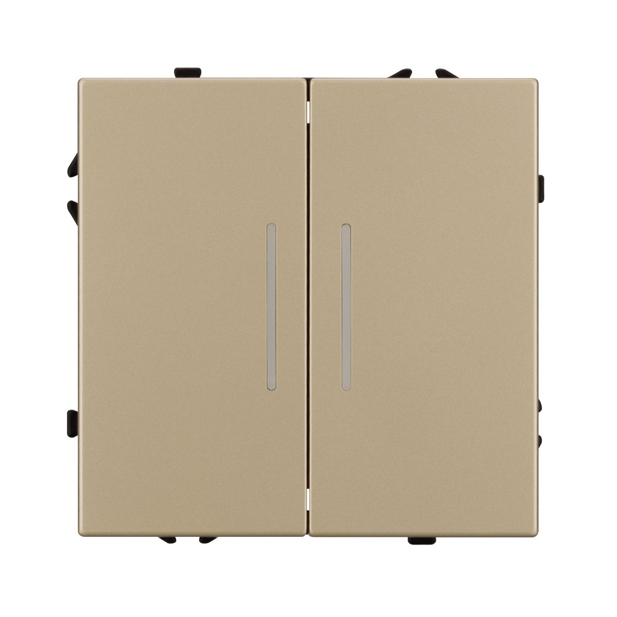 Механизм выключателя двухкавишный непроходной Arlight LED SWT-NOBE-MK02-SFPL-L-GD (230V, 10A) 054265