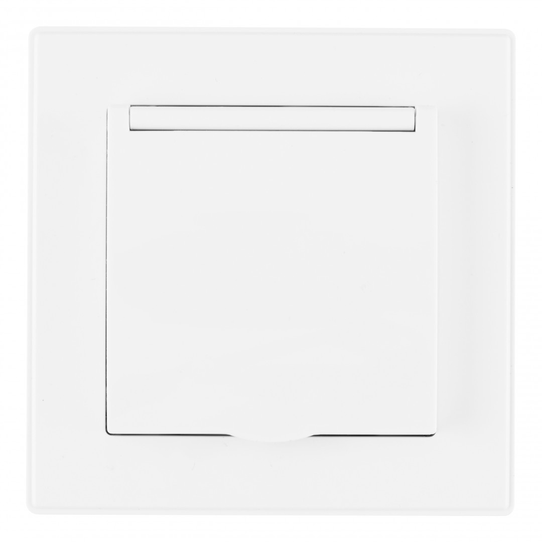 Комплект розетки с/з и шторками, защитной крышкой и рамкой Arte Milano SET06-1-41-1 white