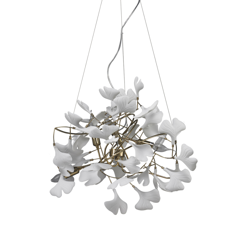 Подвесная люстра флористика Delight Collection 10881P/L600 gold/white