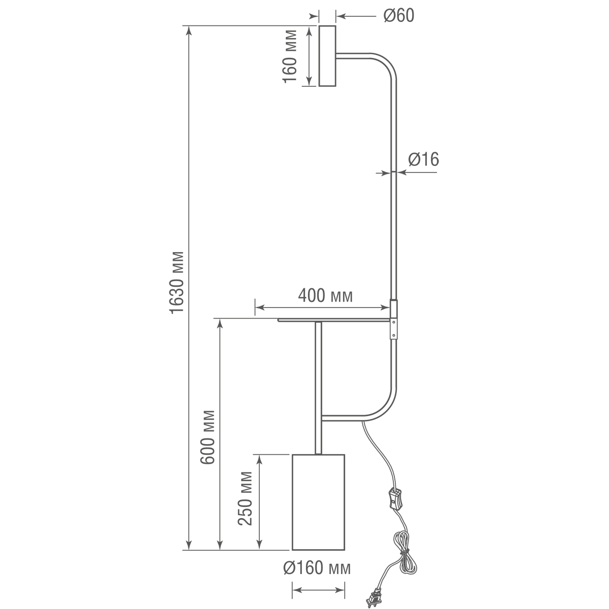 Торшер Donolux Veneto DL20652T1Copper Brass