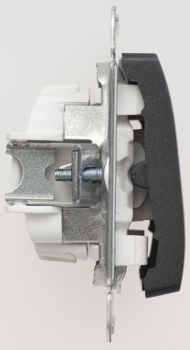 Переключатель 2-клавишный, сх.6, 10АХ Systeme Electric Glossa Антрацит GSL000765